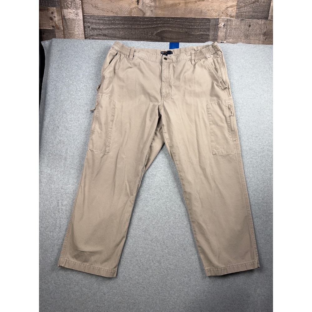 5.11 Tactical Series Cargo Pants Mens 44x30 Khaki Tan Cotton‎ Canvas Utility